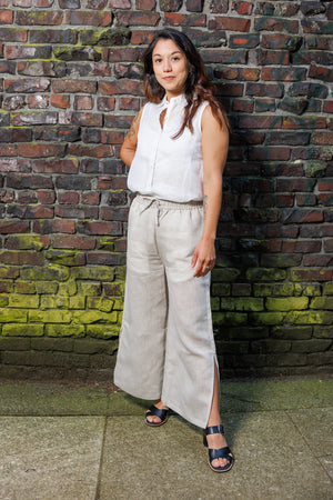 Women's Linen Sleeveless Shirt - Zenkai Sports