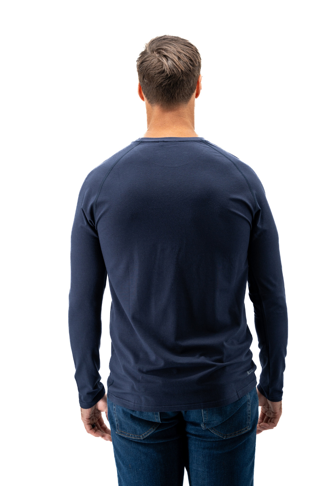 Men's Raglan Long Sleeve Tee with Front Pocket - Zenkai Sports