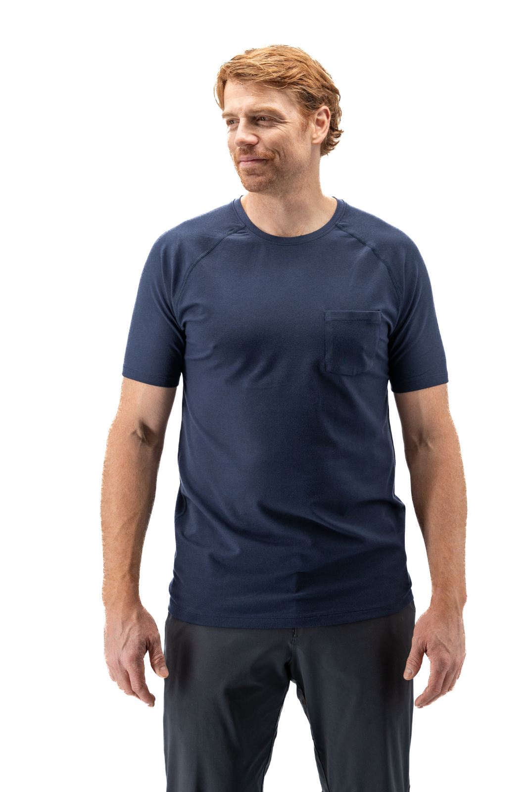 Men's Raglan Short Sleeve Tee with Front Pocket - Zenkai Sports