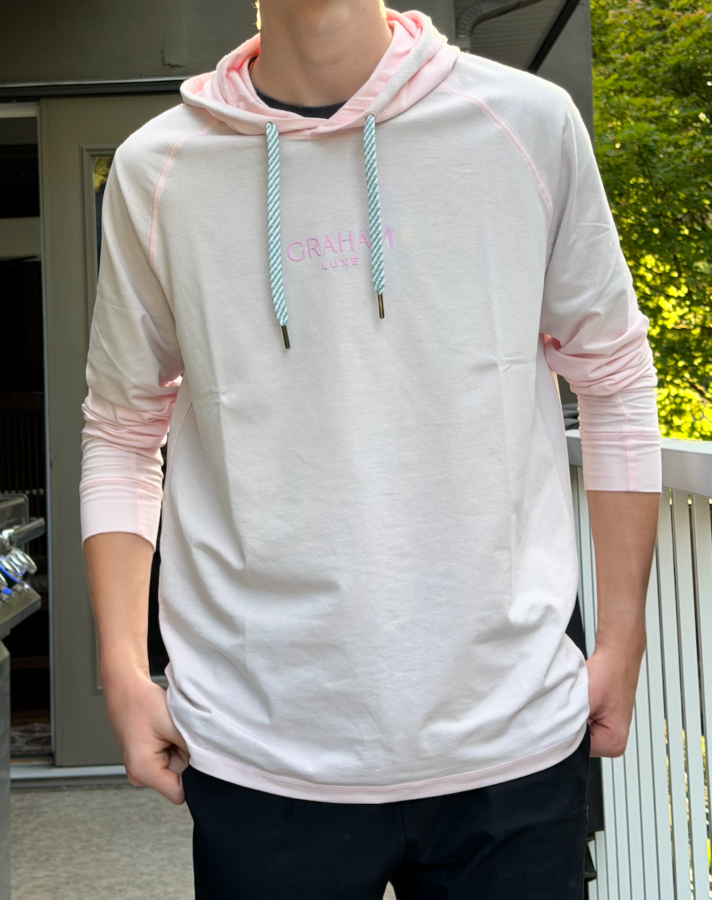 Men's Pink Hoodie - Zenkai Sports