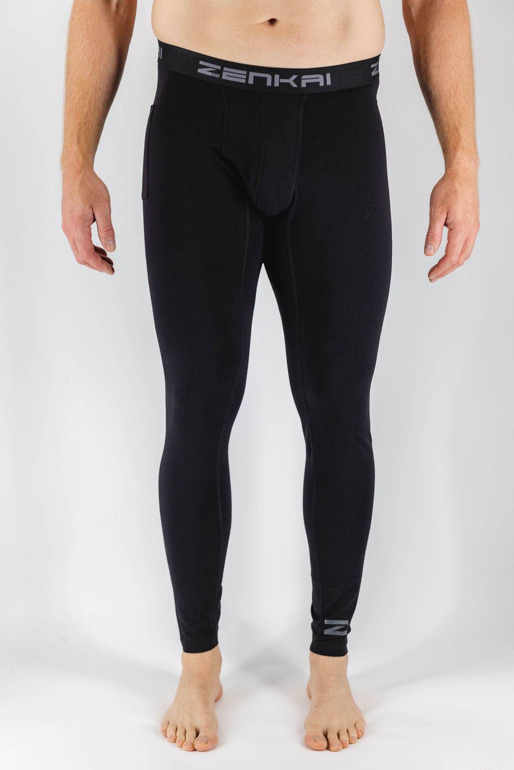 ZEROPOINT ATHLETIC COMPRESSION TIGHTS MEN BLACK WHITE CHARTREUSE